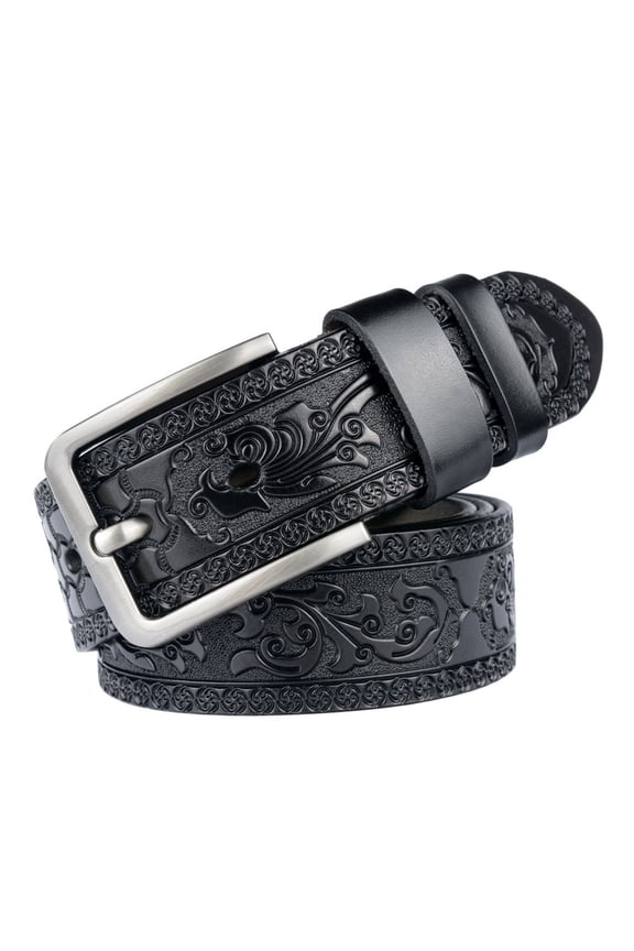 Personalized engraving craft men's belt fashion jeans belt men's cowhide belt