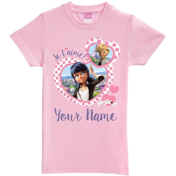 Personalized je t aime Pink Fitted Tee, Toddler, Pink