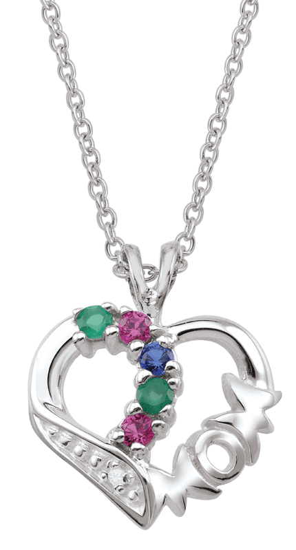 Personalized Mom Birthstone Necklace by Jewlster