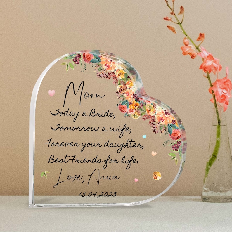 Daughter Wedding Gift Pillow Cover From Mom & Dad - 18x18 Inch Flannel, Bride Gift, Mother Of The Bride Present