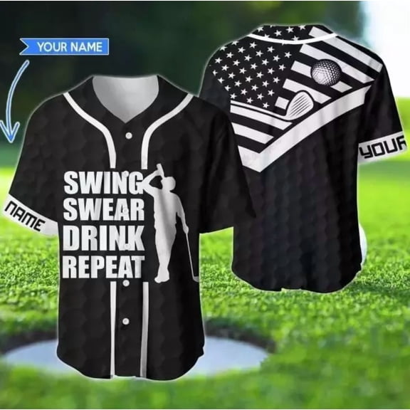 Personalized name Golfer And Drink 3D Baseball Jersey Shirt - Hot Sale 2026