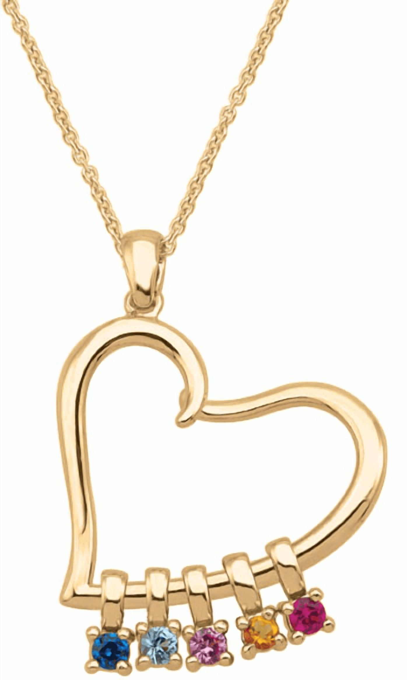 Personalized open heart necklace by Jewelster