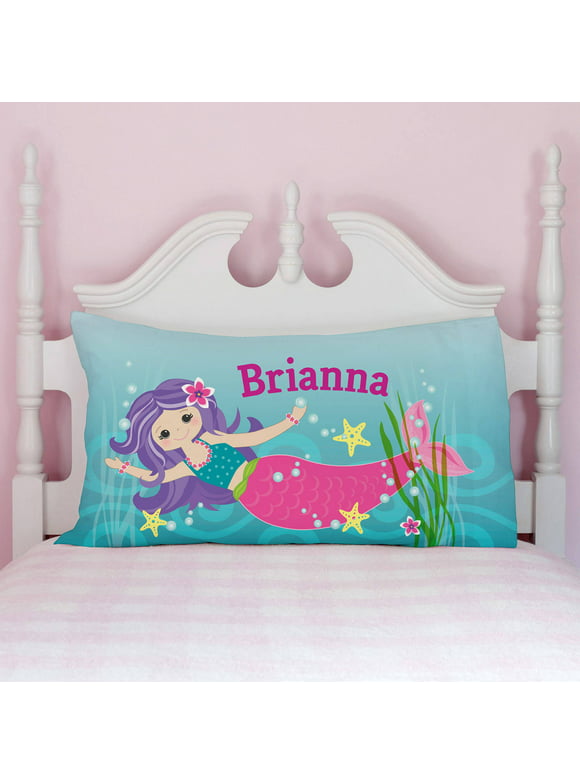 Personalized pillowcases for girls choose from mermaid, ballet bear or flowers