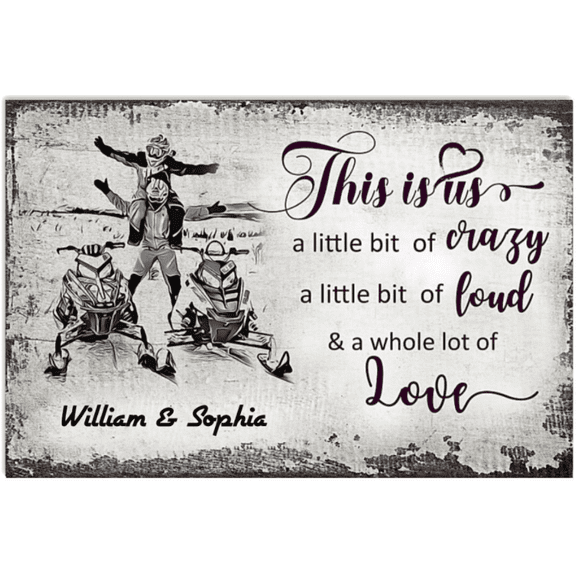 Personalized snowmobile this is us poster 11 x 17 Inch Poster