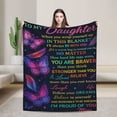 thumbnail image 1 of Personalized to My Daughter Blanket from Mom Love You to The Moon and Back Butterfly Daughter Birthday Christmas Customized Fleece Blanket 60x50, 1 of 4