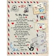 thumbnail image 1 of Personalized to My Mom Blanket from Daughter Son Love Letter Mail to Mom Birthday Mothers Day Christmas Customized Fleece Sherpa Blanket Blankets, 1 of 4