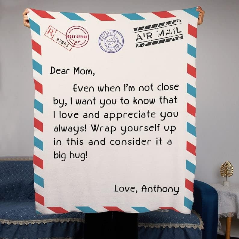 Personalized to My Mom Blanket from Daughter Son Love Letter Mail to ...