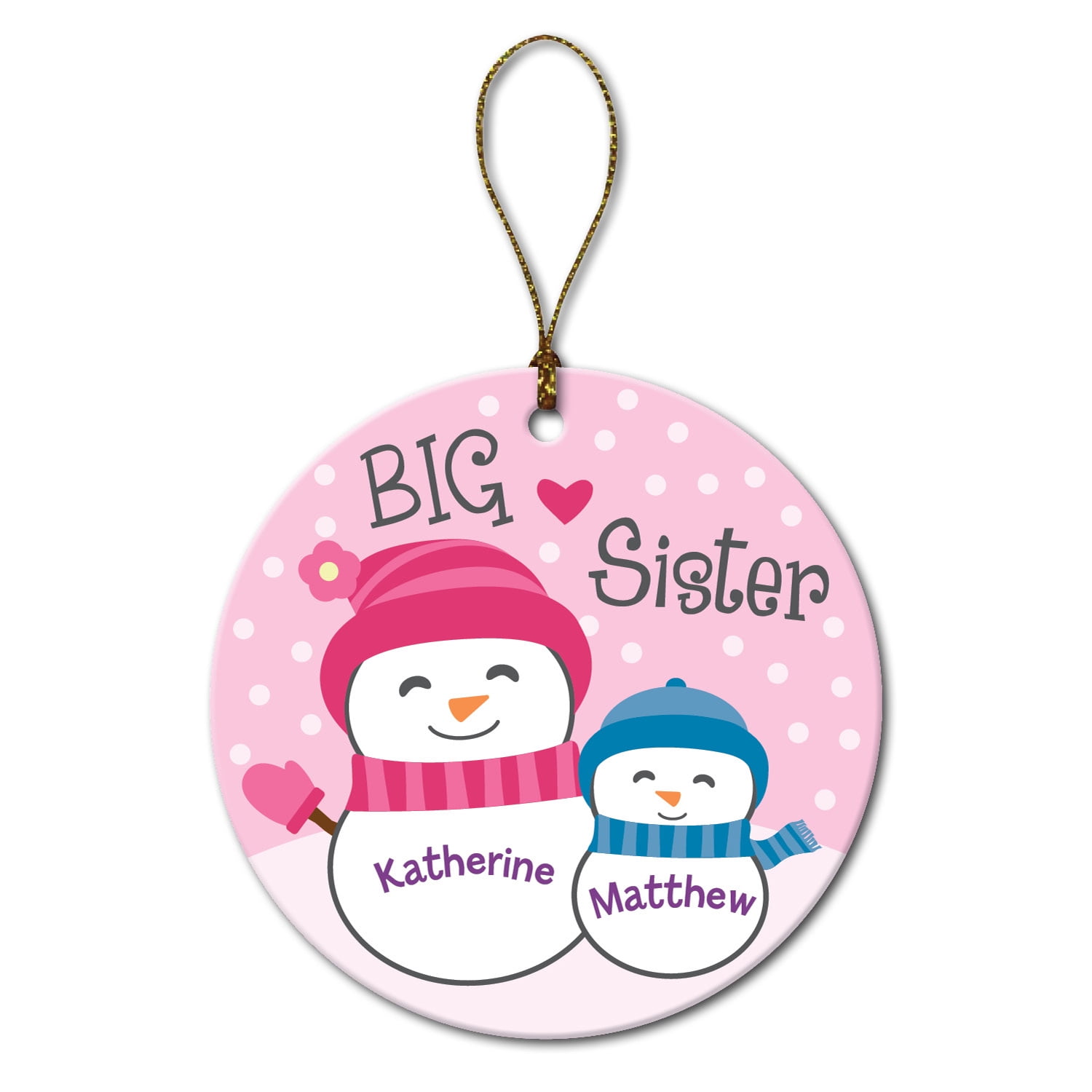 PersonalizedBig/Little Sibling Wood Ornament