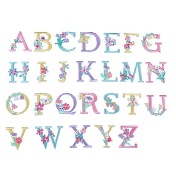 Personalizeds Embroidered Letter Patches for Apparel Decoration with Heat Press or Stitching