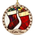 thumbnail image 1 of Personalizied Socks Christmas Tree Decor, Socks Sun Catcher, Socks Ornament, Socks Xmas Decorations, Stained Glass Ornament. L4iiiS (Socks 12), 1 of 5