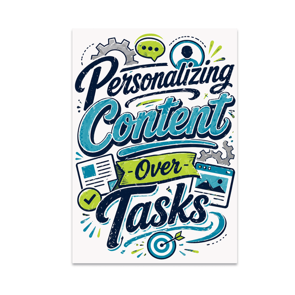 Personalizing Content Over Tasks - Home Office Decor - 13x19 Poster Print