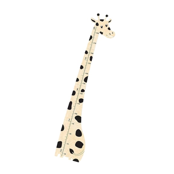 Personalizing Wooden Giraffe Growth Ruler Height Removable Wall Decor Nursery