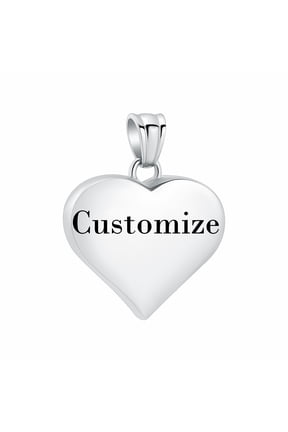 Personlized Always on My Mind Forever in My Heart - Crystal Angel Wing Heart Stainless Steel Urn Pendant for Cremation Ashes of Loved One