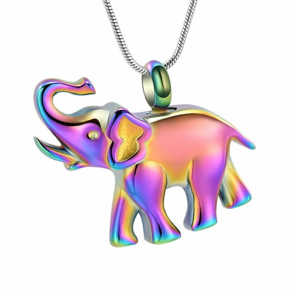 Personlized Cremation Jewelry for Ashes Urns for Human Ashes Pendant Necklace, Elephant Memorial Keepsake Jewelry for Pet for Men Women