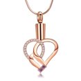 thumbnail image 1 of Personlized Double Heart Necklace Stainless Steel Necklace Love Pendant Necklace Heart Jewelry Gifts for Women, 1 of 4