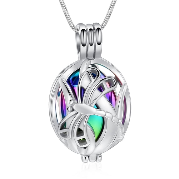 Personlized Dragonfly Urn Necklace for Ashes Cremation Jewelry Urn Necklace for Ashes for Human / Pet Ashes Gifts For Love Ones
