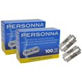 thumbnail image 1 of Personna Double Edge Stainless Steel Blades 100 Pcs Comfort Coated Safety Barber Shaving Razor Made in USA (Pack of 2) by Personna, 1 of 3