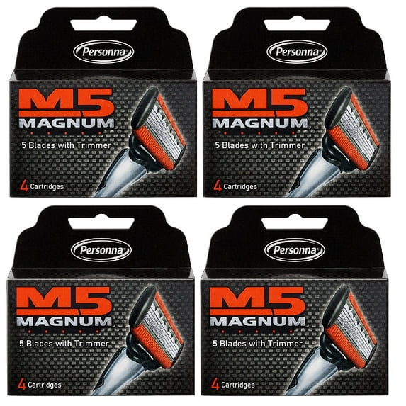 Personna M5 Magnum 5 Refill Razor Blade Cartridges, 4 ct. (Pack of 4) + Cat Line Makeup Tutorial