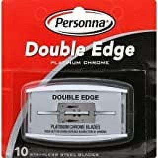 Personna Platinum Stainless Steel Double Edge Razor Blades 10 Blades per Package