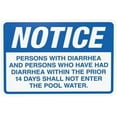 thumbnail image 1 of Persons With Diarrhea And Persons Who Have Had Diarrhea Warning,Pool Rules Security Metal Signs for Home Busines Road Yard Garage Street Wall Caution Decor 12 x 8 Inch, 1 of 4