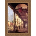 thumbnail image 1 of Perspective 19x24 Gold Ornate Wood Framed Canvas Art by Canaletto, 1 of 2