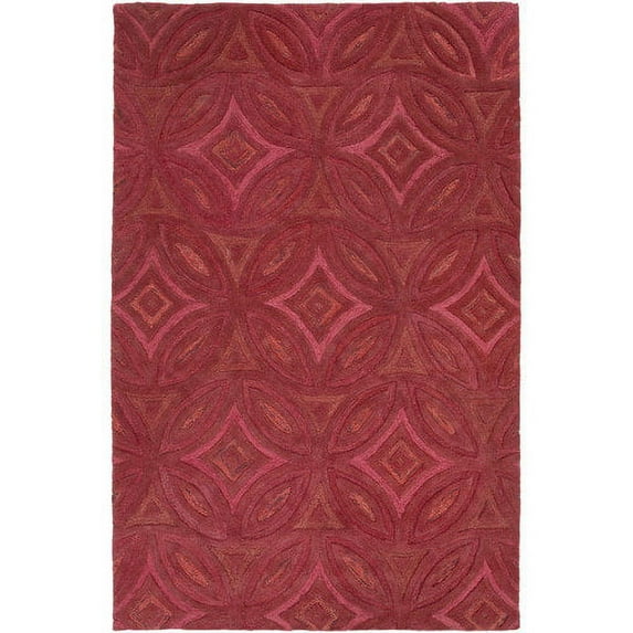 Perspective Cherry Geometric Area Rug, 8' x 11'