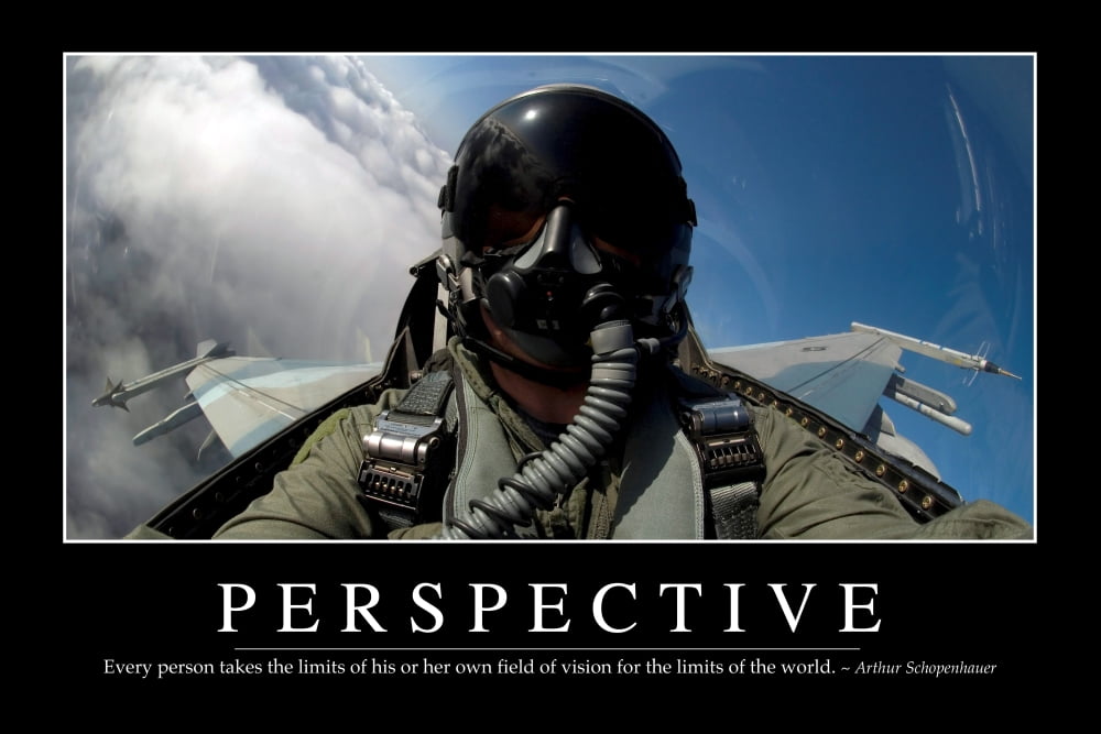 Perspective Inspirational Quote and Motivational Poster Canvas Art - Stocktrek Images (34 x 23)