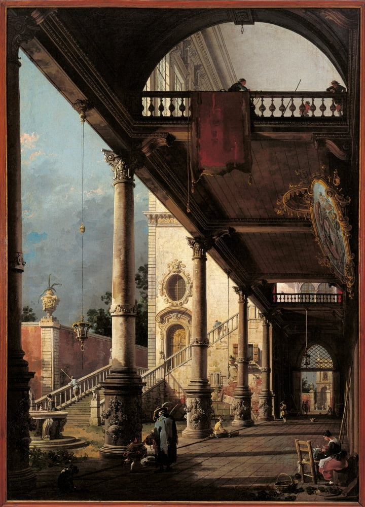 Perspective With Portico Canvas Art - (18 x 24)