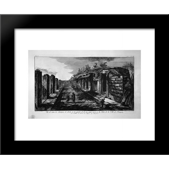 Perspective view of a hotel 20x24 Framed Art Print by Piranesi, Giovanni Batt...
