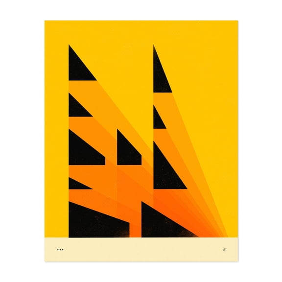 Perspectives (2) - Digital Art Geometric Abstract Modern Art Minimalist Mid-Century Modern Pattern Art Deco Unframed Wall Art Print 8 x 10 inches