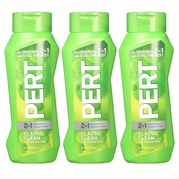 Pert Plus 2 In 1 Shampoo + Conditioner, Medium Conditioning, 25.4 oz Pack of 3