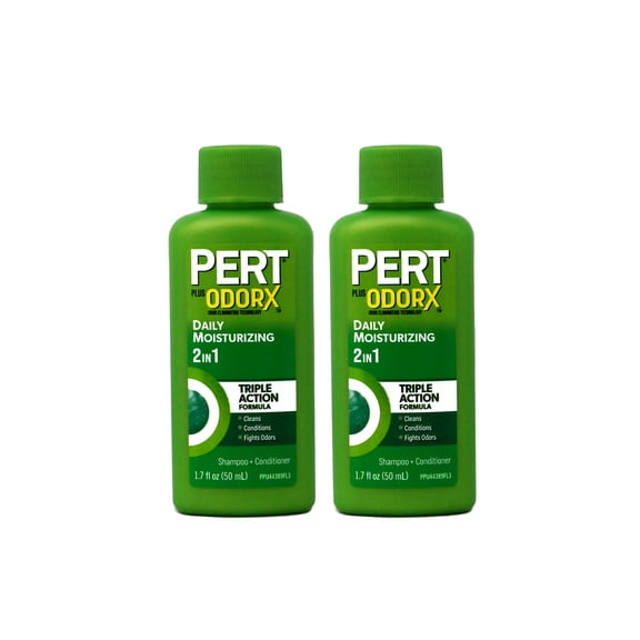Pert Plus Shampoo Classic Clean Plus Conditioner 1.7 Fl OZ Travel Size (2 PACK)
