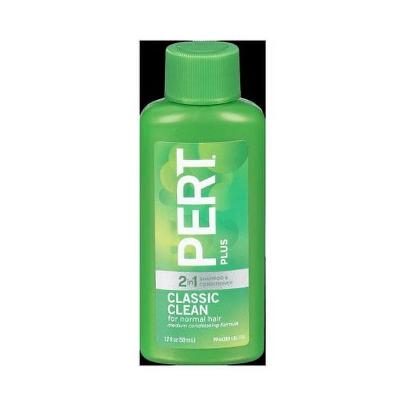 Pert Plus Shampoo Classic Clean Plus Conditioner 1.7 Fl OZ Travel Size (3 PACK)