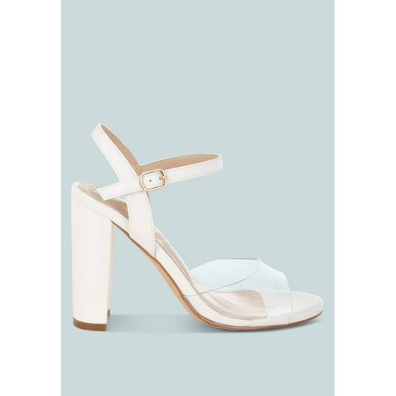 Perta Clear Strap Block Heel Sandals