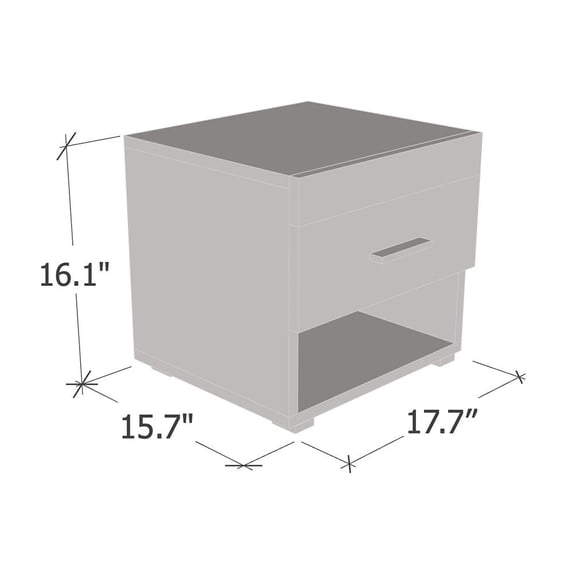 Perth 1D 17" Nightstand