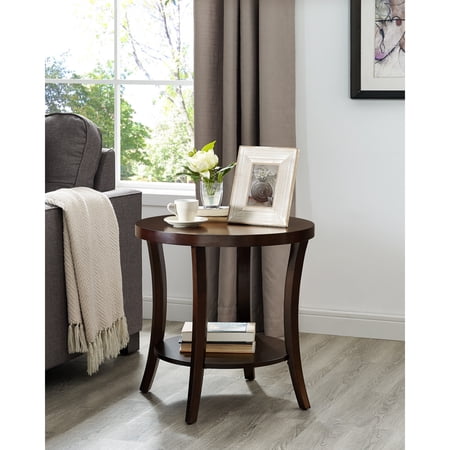 Perth Contemporary Oval Shelf End Table,