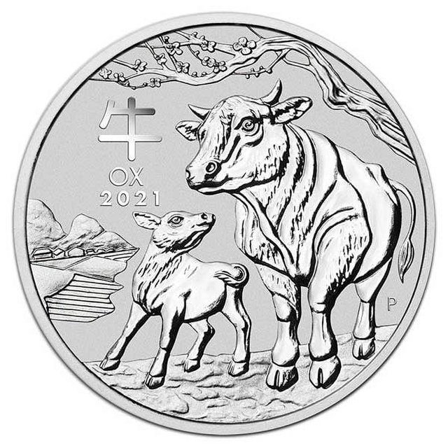 Perth Mint Lunar Ox Perth Mint 1 oz .9999 Fine Silver Bullion
