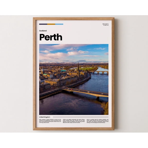 Perth Poster, Perth Print, Perth Photo, Perth Art, Scotland Poster, Scotland Print, Travel Poster Gift, 16x24 UNFRAMED