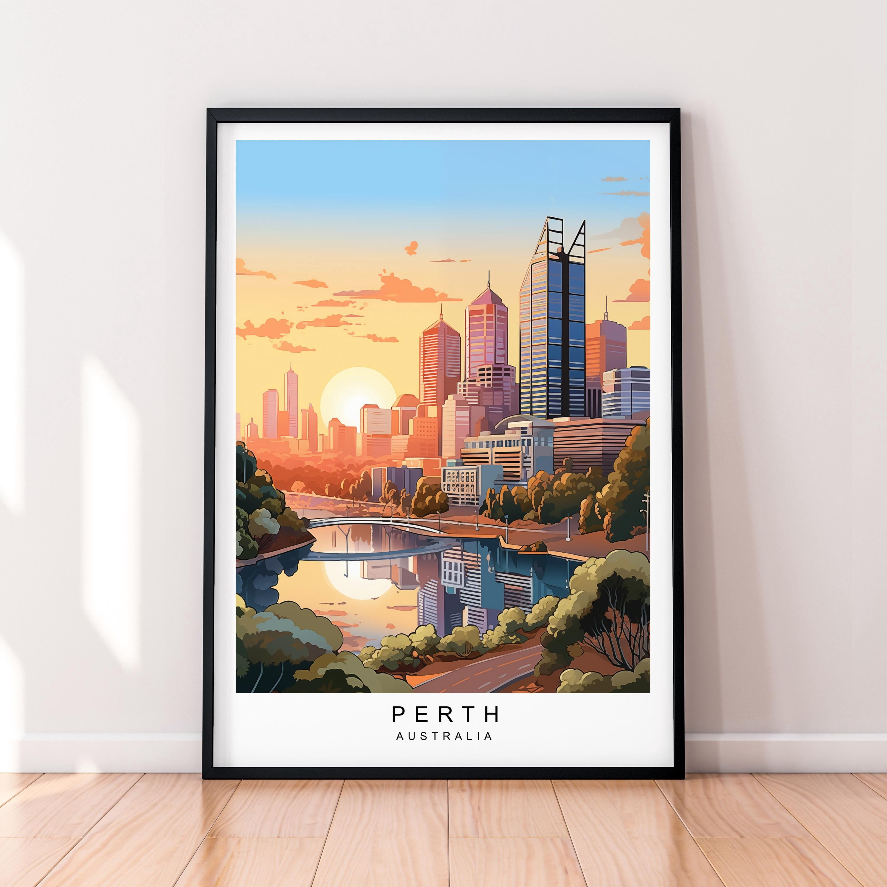 Perthaustralia Unprint Art Poster , Poster Print Only - Walmart.com