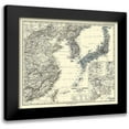 thumbnail image 1 of Perthes 13x12 Black Modern Framed Museum Art Print Titled - China Japan Korea - Perthes 1872, 1 of 5