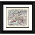 thumbnail image 1 of Perthes 16x15 Black Ornate Wood Framed with Double Matting Museum Art Print Titled - Northwest Africa Spain Portugal - Perthes 1921, 1 of 4