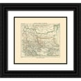 thumbnail image 1 of Perthes 29x26 Black Ornate Wood Framed with Double Matting Museum Art Print Titled - Macedonia Thracia Dardania Paeonia - Perthes 1896, 1 of 4