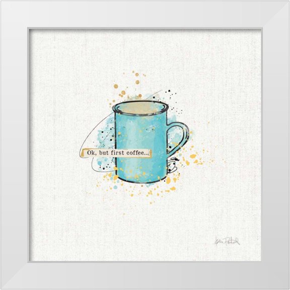 Pertiet, Katie 12x12 White Modern Wood Framed Museum Art Print Titled - Thoughtful Perk II