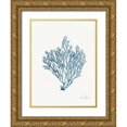 thumbnail image 1 of Pertiet, Katie 12x14 Gold Ornate Wood Framed with Double Matting Museum Art Print Titled - Sea Garden II Royal Blue, 1 of 4
