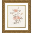 thumbnail image 1 of Pertiet, Katie 12x14 Gold Ornate Wood Framed with Double Matting Museum Art Print Titled - Watery Blooms II Gray Cream, 1 of 4