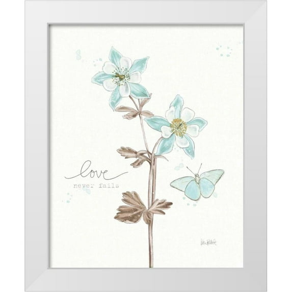 Pertiet, Katie 12x14 White Modern Wood Framed Museum Art Print Titled - Bits of Blue IV