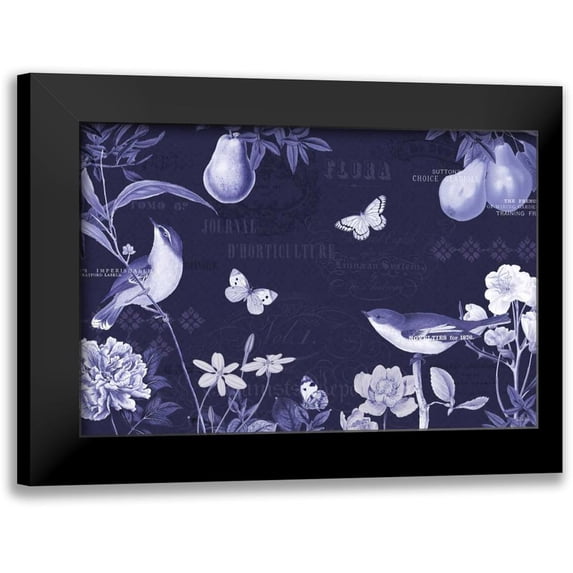 Pertiet, Katie 14x11 Black Modern Framed Museum Art Print Titled - Botanical Blue IV