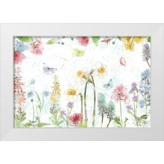 Pertiet, Katie 14x11 White Modern Wood Framed Museum Art Print Titled - Spring Splash I