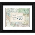 thumbnail image 1 of Pertiet, Katie 14x12 Black Ornate Wood Framed with Double Matting Museum Art Print Titled - Travel Posts II, 1 of 4