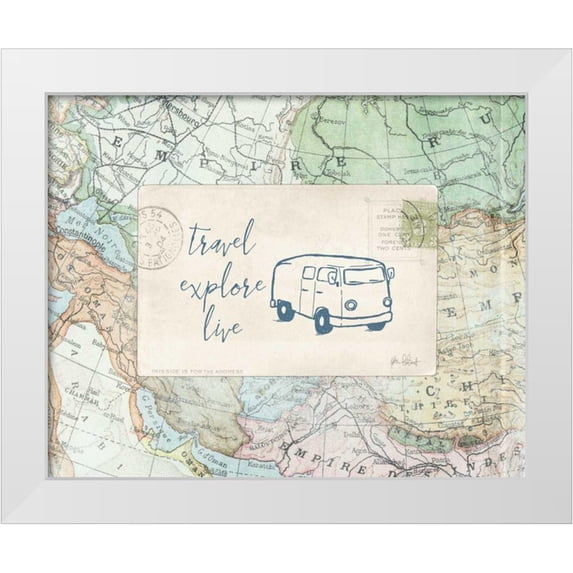 Pertiet, Katie 14x12 White Modern Wood Framed Museum Art Print Titled - Travel Posts II